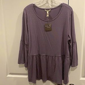 NWT Matilda Jane Polka Dot Ruffle Shirt